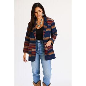 Vintage Coldwater Creek Y2K Southwestern Cowgirl Jacket Blazer Large Festival